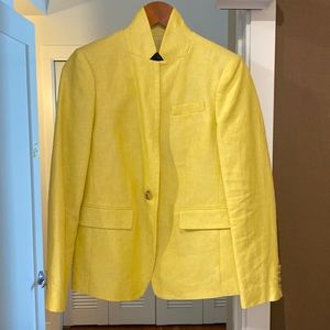 J. Crew Blazer - yellow blazer, 100% linen, NWT.